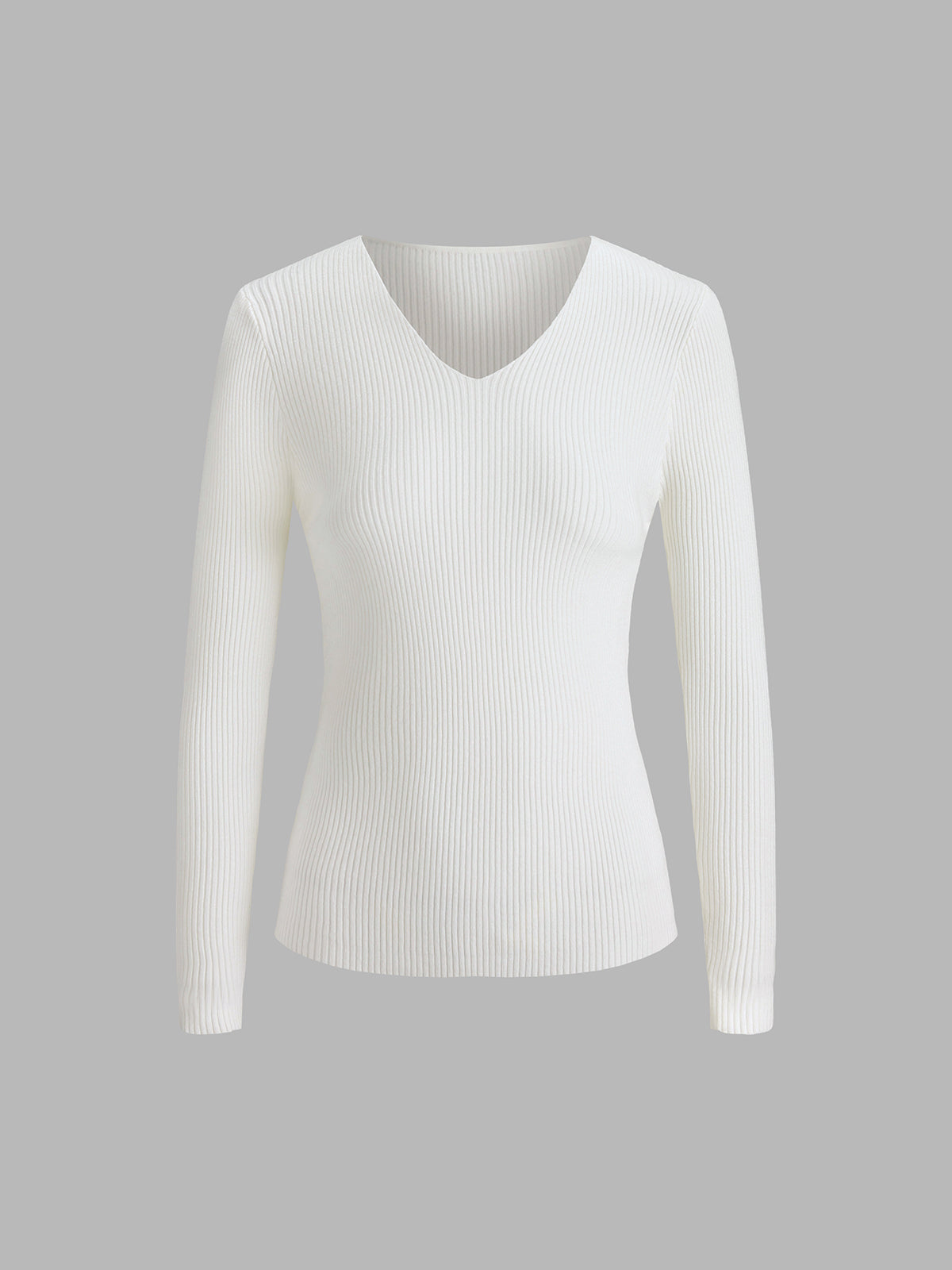 Clouds Ribbed Pullover Sweater