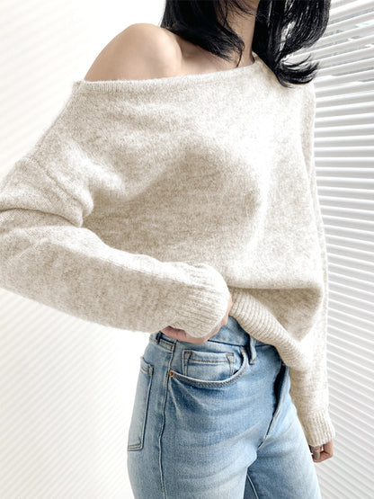 One Shoulder Asymmetric Sweater