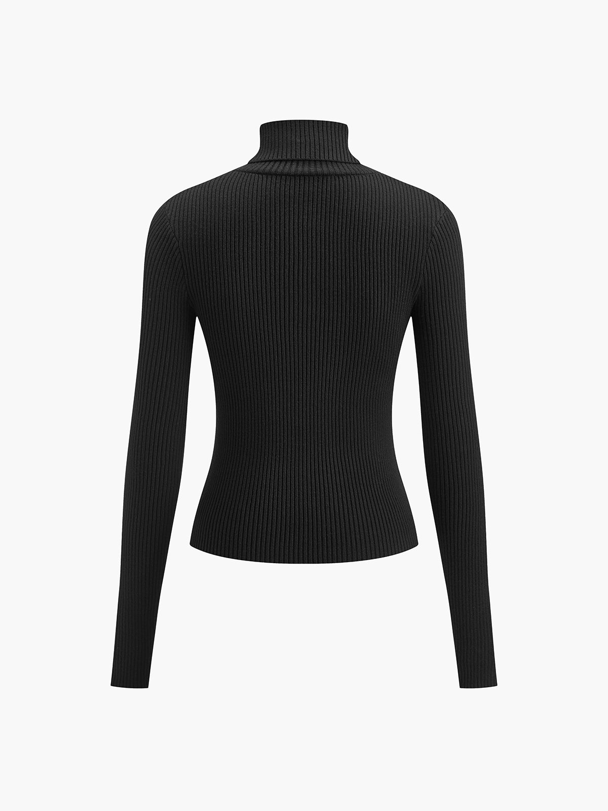 Minimalist Turtleneck Slim Knit Top