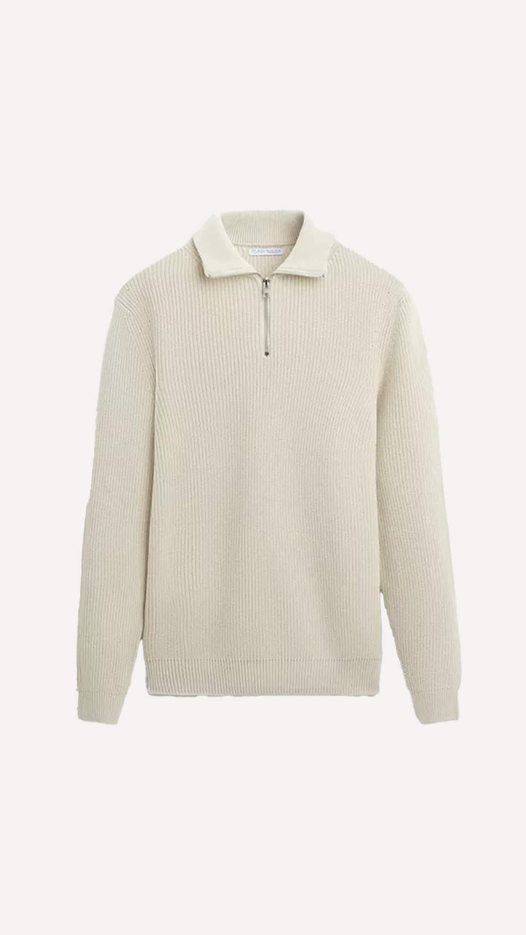 ATLAS | HALF ZIP CREAM - BILLIONAIRE