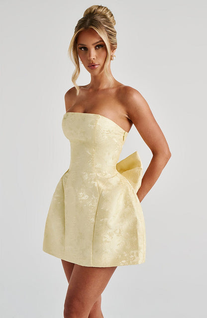 Elenora Mini Dress - Lemon