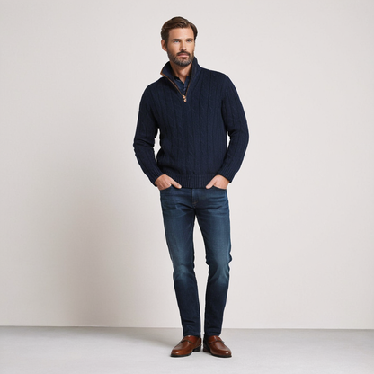 ELEGANT - SWEATER NAVY BLUE - BILLIONAIRE