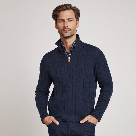 ELEGANT - SWEATER NAVY BLUE - BILLIONAIRE