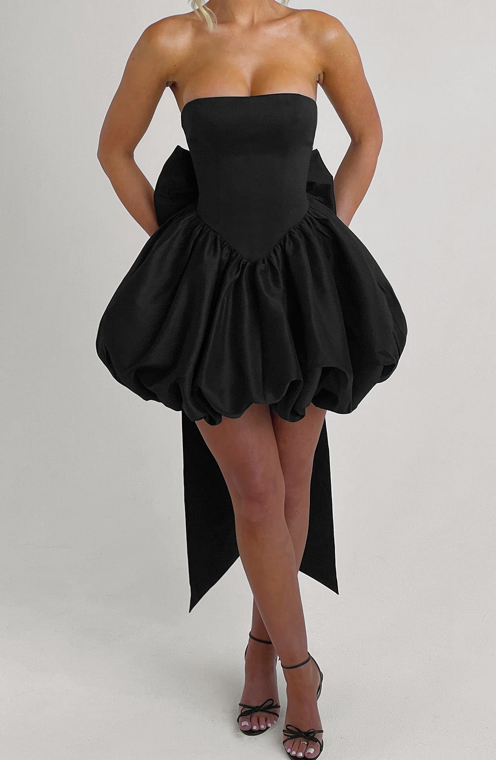 Lotus Mini Dress - Black